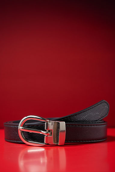  Ceinture taille unique finition brillante NK-BELT1705MET noir