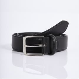 Ceinture en simili cuir, boucle métal Noir