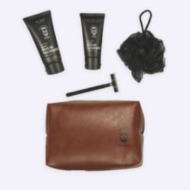 Coffret 5 pièces soin corps homme Marron