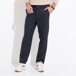 Pantalon coupe droite, style casual chic Marine