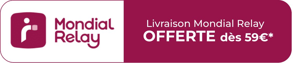 Livraison Mondial Relay OFFERTE dès 59€