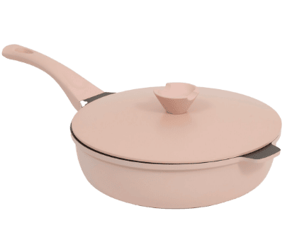 Sauteuse alu + panier vapeur + couvercle + cuillère Rose