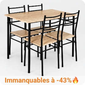 Set Table + 4 Chaises style industriel​