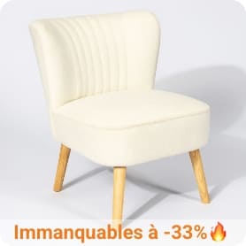 Fauteuil bas confort en bouclette​