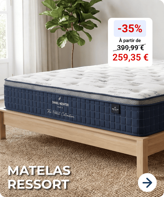 Matelas ressorts ensachés, soutien ferme Blanc